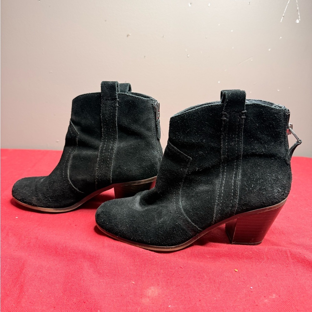 Sam Edelman Black Suede Ankle Boots